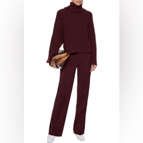 Rosetta Getty Asymmetrical Burgundy Sweater (SW1) - Picture 1 of 4
